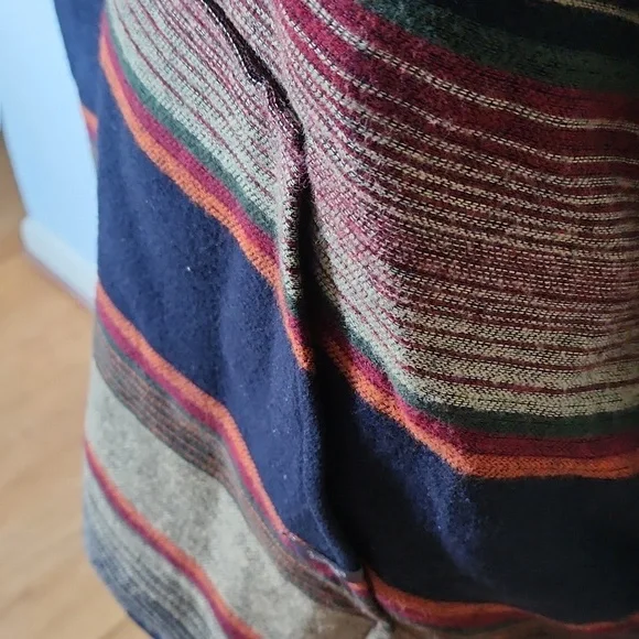 Woolrich Womens Striped Multicolor 3/4 zip Pullover 100% Cotton Medium - Picture 7 of 12